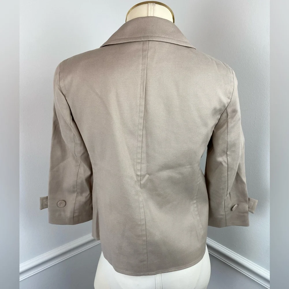 TALBOTS Petites Beige Jacket/Blazer | Size 2P - Picture 5 of 11